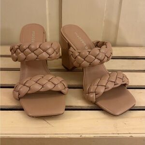 Madden Girl Beige Braided Heels